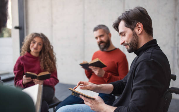 Couple meeting with counselor to discuss stress, communication, and faith-based guidance